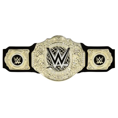 Mattel Mattel WWE Championship-Gürtel, World Heavyweight Championship Rollenspiel und Kostüm, ca. 100 cm langer Lederimitatgürtel mit einmaliger Anpassung, HYF18 von Mattel