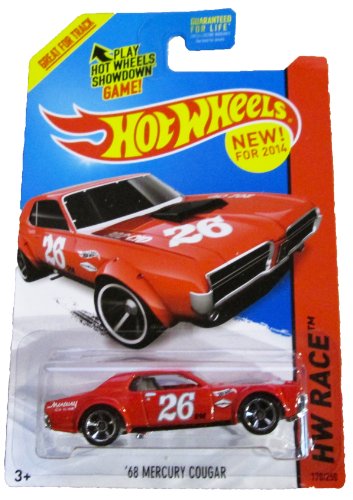 Mattel Hot Wheels - 2014 HW Race - Track Aces - '68 Mercury Cougar (rot) von Mattel