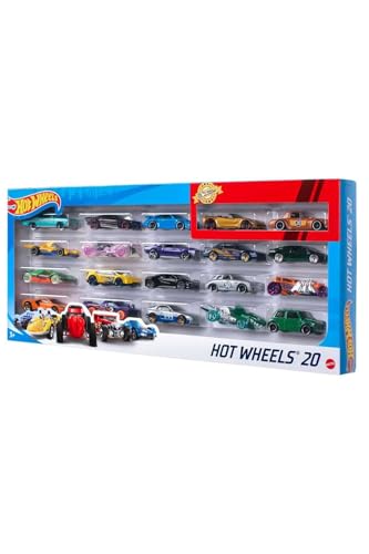 Mattel Hot Wheels Lila gestreift/20 Stück, Geschenk-Set, zufallige Autos/Modelle Mattel Hot Wheels Lila gestreift/20 Stück, Geschenk-Set, zufallige Autos/Modelle von Mattel