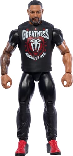 Mattel WWE Roman Reigns-Actionfigur, Hauptkampf-Serie #151, ca. 15 cm große Sammelfigur mit 10 Bewegungspunkten und lebensechtem Aussehen, JCV27 von Mattel