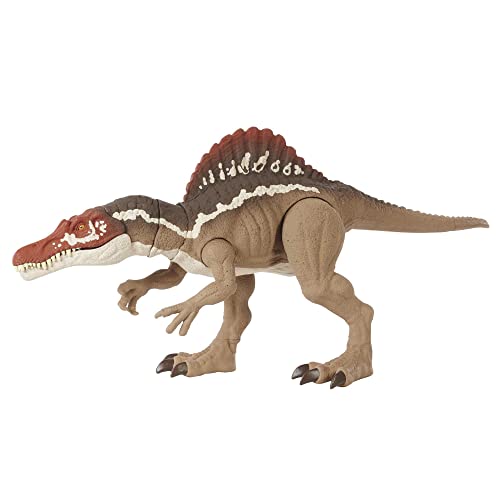 Mattel Jurassic World - Beißender Spinosaurus, Dinosaurier-Actionfigur, bewegliche Gelenke, Dinosaurier Spielzeug für Kinder ab 4 Jahren HCK57 von Mattel