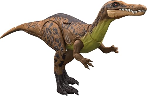 Mattel Jurassic World Chaos Theory Gigantic Trackers Suchomimus Dinosaurier Actionfigur, Große Spezies Spielzeug mit Thrash Attack & Chomp, Digital Play von Mattel