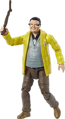 Mattel Jurassic World Jurassic Park Hammond Collection, Actionfigur, Dennis Nedry Sammelfigur, bewegliche Figur, 9,5 cm von Mattel