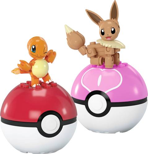 Mattel MEGA Pokémon Poké Ball Evoli/Glumanda Konstruktions-Set von Mattel