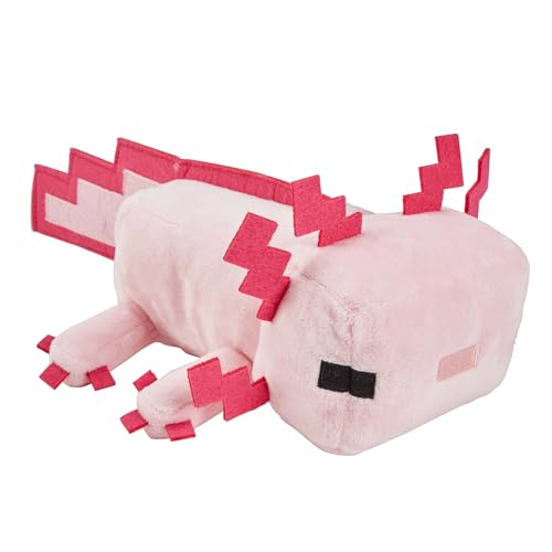Mattel Minecraft, Axolotl Plüschfigur, ca. 21 cm, weich, Geschenk zum Sammeln für Fans, Spielzeug ab 3 Jahren, HBT42, 8-inch Mattel Minecraft, Axolotl Plüschfigur, ca. 21 cm, weich, Geschenk zum Sammeln für Fans, Spielzeug ab 3 Jahren, HBT42, 8-inch von Mattel