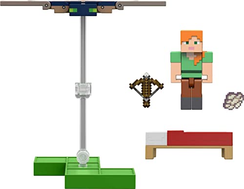 Mattel - Minecraft Gelenkfigur, 2 Stück, mit Papierwürfeln, zum Bauen (HGN27) von Mattel