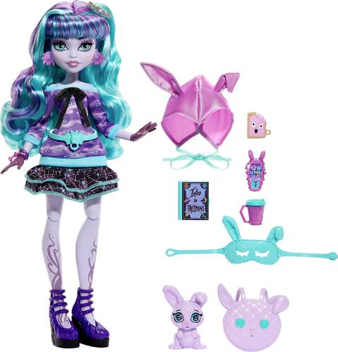 Mattel Monster High Puppe und Pyjamapartyzubehör, Twyla HLP87 von Mattel