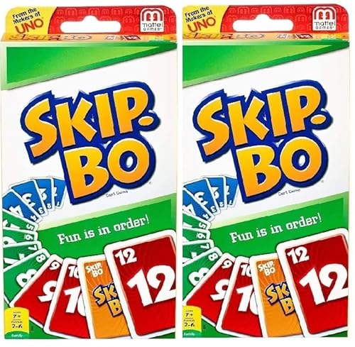 Mattel Skip-Bo und Skip-Bo Kartenspiel Combo 2er Pack von Mattel