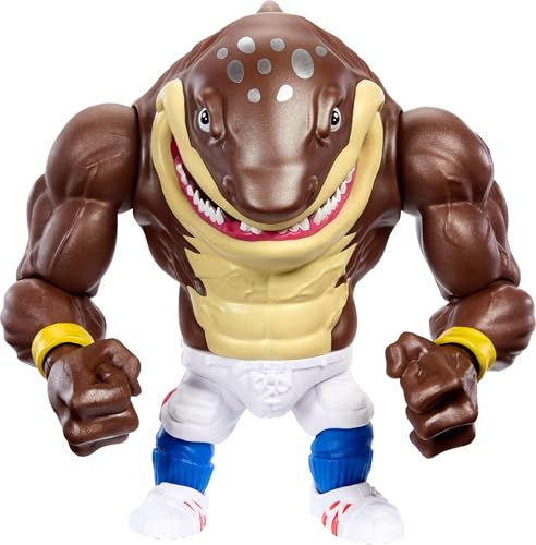 Mattel Street Sharks Actionfigur mit Bite & Slam Motion, Big Slammu Sammelspielzeug, inspiriert von 90er TV Half-Man Half-Shark Hero, 15,2 cm von Mattel