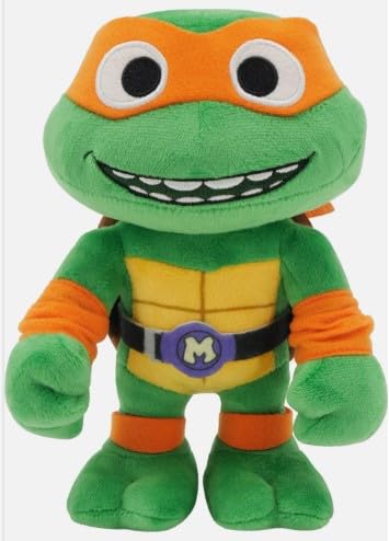 Mattel Teenage Mutant Ninja Turtles: Mutant Mayhem Michelangelo Plüschtier, 20,3 cm, orange maskierte weiche Puppe der TMNT-Filmfigur Michelangelo TMNT Mattel Teenage Mutant Ninja Turtles: Mutant Mayhem Michelangelo Plüschtier, 20,3 cm, orange maskierte weiche Puppe der TMNT-Filmfigur Michelangelo TMNT von Mattel