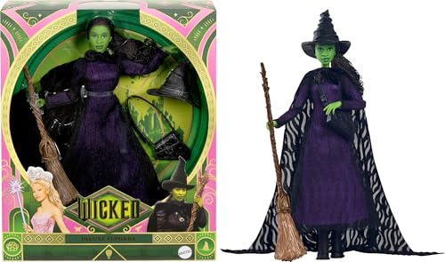 Mattel Universal Wicked Deluxe Elphaba Modepuppe & Zubehör, vom Film inspirierter Look mit geflochtenem Haar & Möglichkeit von Mattel