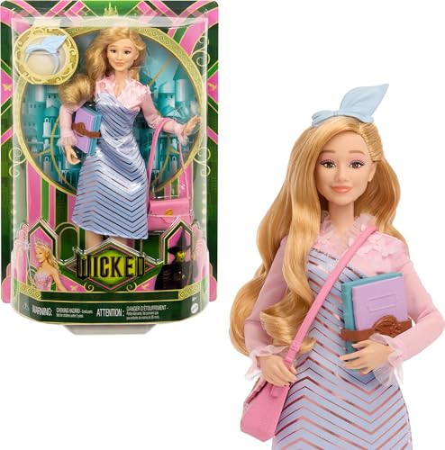 Mattel Universal Wicked Glinda Fashion Doll & Accessories with Styled Blonde Hair, Posability & Removable School Uniform Look von Mattel