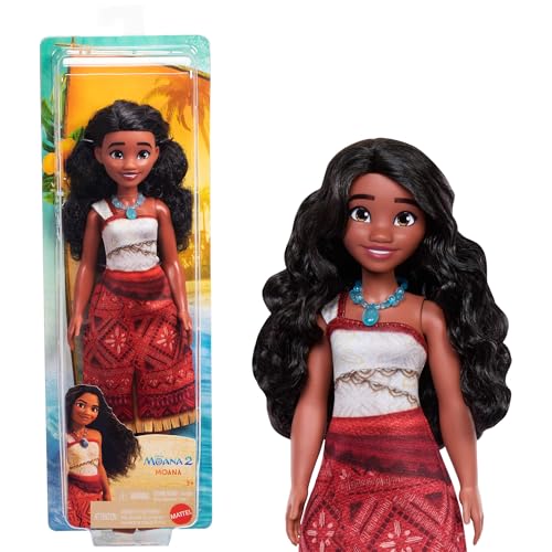 Mattel Vaiana-Modepuppe aus Disney Vaiana 2 mit 2 Zubehörteilen, abnehmbares Outfit mit Halskette und Fußkettchen, vom Film inspiriert, JBT56 von Mattel