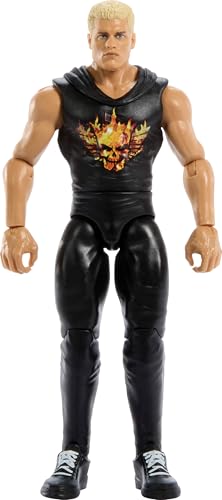 Mattel WWE Actionfigur, 15,2 cm großes Sammlerstück Cody Rhodes mit 10 Gelenkpunkten & lebensechtem Look von Mattel