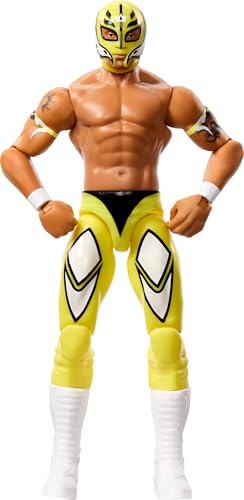 Mattel WWE Actionfigur, 15,2 cm großes Sammlerstück Rey Mysterio mit 10 Artikulationspunkten & lebensechtem Look von Mattel