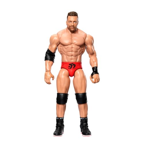 Mattel WWE Actionfigur, ca. 15 cm große LA Knight Sammelfigur mit 10 Bewegungspunkten und lebensechtem Aussehen HTW17 von Mattel