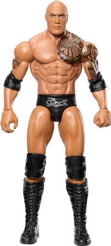 Mattel WWE Basic Action Figure 6-inch Collectible The Rock, HTW15, Mehrfarbig von Mattel