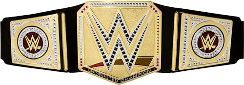 Mattel Mattel WWE Championship-Gürtel, Undisputed WWE Universal Championship Rollenspiel und Kostüm, ca. 100 cm langer Lederimitatgürtel mit einmaliger Anpassung, HYJ35 von Mattel