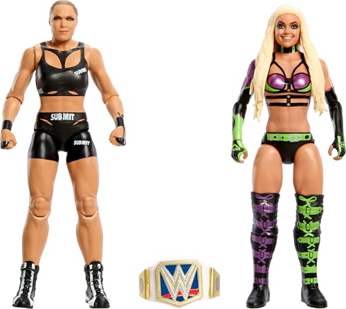 Mattel WWE Championship Showdown 2-Pack Action Figures & Accessory, Series #16 Ronda ROusey vs Liv Morgan Collectible Set, 15,2 cm von Mattel