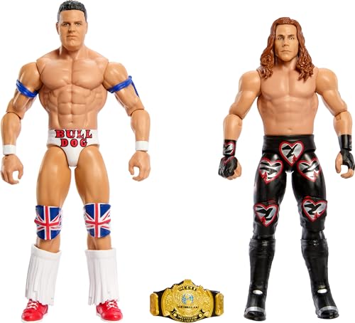 Mattel WWE Championship Showdown Actionfiguren & Zubehör, Serie #16 British Bulldog vs Shawn Michaels Sammlerset, 15,2 cm, 2 Stück von Mattel