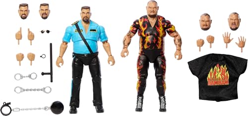 Mattel WWE Coliseum Collection Actionfigur 2er-Pack mit Bam Bam Bigelow & Big Boss Man 15,2 cm Sammlerstücke & Zubehör inklusive austauschbaren Teilen von Mattel