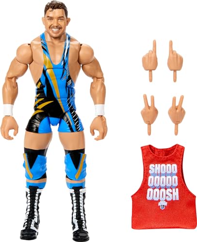 Mattel WWE Elite Actionfigur & Zubehör, 15,2 cm großer Chad Giebel zum Sammeln mit 25 Gelenkpunkten, lebensechter Look & austauschbaren Händen von Mattel