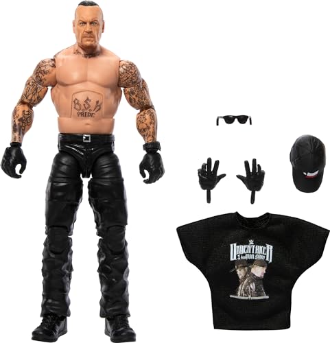 Mattel WWE Elite Actionfigur & Zubehör, Serie #107 Undertaker 15,2 cm Sammlerstück mit 25 Gelenkpunkten & austauschbaren Händen von Mattel