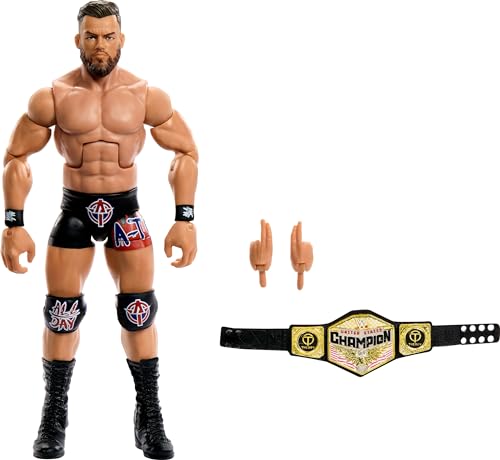 Mattel WWE Elite Sammelfigur und Zubehör, 15,2 cm, Austin Theory-Serie, 25 Gelenkpunkte und austauschbare Hände von Mattel