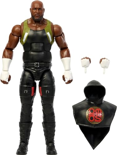 Mattel WWE Elite Actionfigur & Zubehör, Serie #108 Omos 15,2 cm Sammlerstück mit 25 Gelenkpunkten & austauschbaren Händen von Mattel