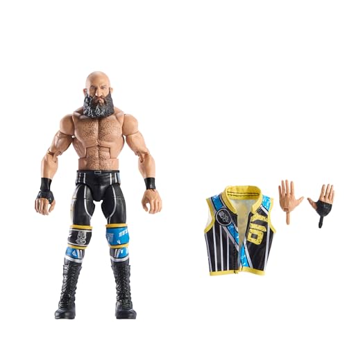 Mattel WWE Elite Actionfigur und Zubehör, Serie #114, ca. 15 cm große Sammelfigur Tommaso Ciampa mit 25 Bewegungspunkten und austauschbaren Händen, JCH97 von Mattel