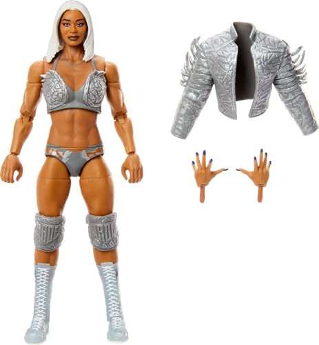 Mattel WWE Elite Actionfigur und Zubehör, Serie #116, ca. 15 cm große Sammelfigur Jade Cargill mit 25 Bewegungspunkten und austauschbaren Händen, JCJ08 von Mattel