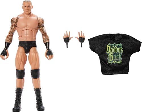 Mattel WWE Elite Actionfigur und Zubehör, Serie #116, ca. 15 cm große Sammelfigur Randy Orton mit 25 Bewegungspunkten und austauschbaren Händen, JCJ06 von Mattel