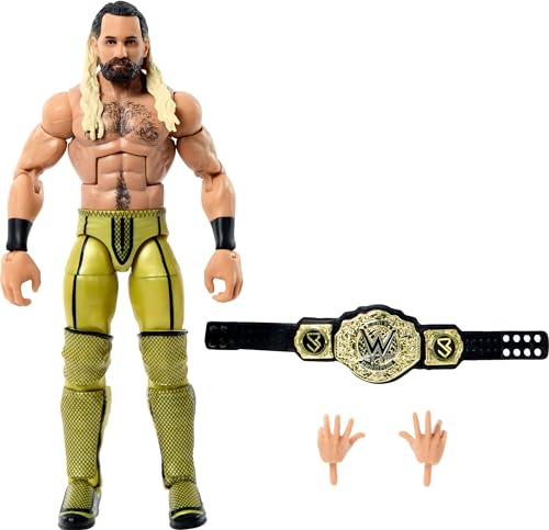 Mattel WWE Elite Actionfigur & Zubehör, Serie #109 Seth "Freakin" Rollins 15,2 cm Sammlerstück mit 25 Gelenkpunkten & austauschbaren Händen von Mattel