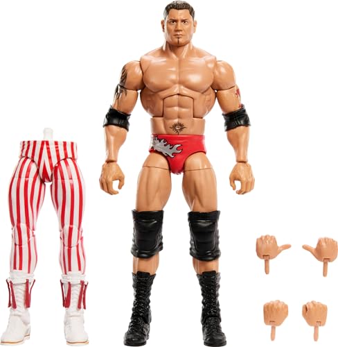 Mattel WWE Elite Collection Actionfigur Royal Rumble Batista mit Zubehör und Virgil Build-A-Figure-Teilen, Mehrfarbig, HVF79 von Mattel