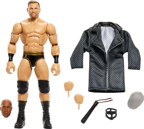 Mattel WWE Elite Collection Actionfigur Royal Rumble Ridge Holland mit Zubehör und Virgil Build-A-Figure-Teilen von Mattel