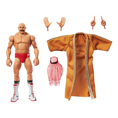 Mattel WWE Figur Iron Sheik Elite Collection Legende, austauschbare Hände und Zubehör, Truefx-Technologie, 25 Gelenke, zum Sammeln, Spielzeug für Kinder, ab 3 Jahren, HVF57, HVF57 von Mattel