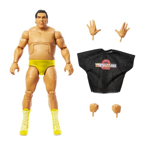 Mattel WWE Figur mit Gelenken, Andreas der Riese, Elite-Kollektion, Legende, austauschbare Hände und Zubehör, Truefx-Technologie, 25 Gelenke, zum Sammeln, Spielzeug für Kinder, ab 3 Jahren, HVF56, HVF56 von Mattel