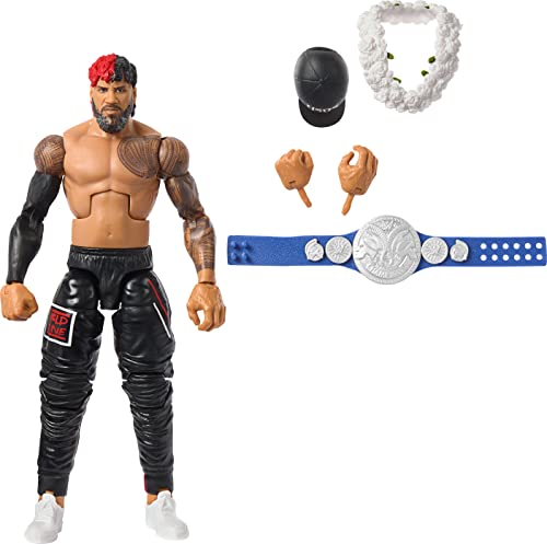 Mattel WWE Jimmy USO Top Picks Elite Collection Actionfigur, Artikulation & lebensechte Details, austauschbares Zubehör, 15,2 cm, HKN56 von Mattel