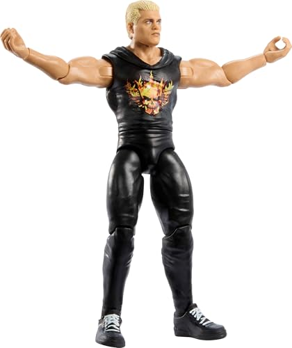 Mattel WWE Top Picks Actionfigur, 15,2 cm großes Sammlerstück Cody Rhodes "The American Nightmare" mit 14 Artikulationspunkten & lebensechtem Look von Mattel