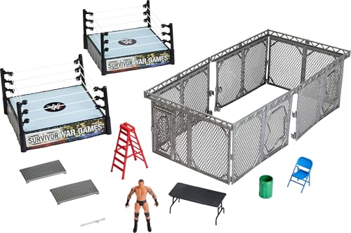 Mattel WWE Survivor War Games Spielset mit Actionfigur, 2 Ringen, Käfig & 5 Zubehörteilen, inklusive Randy Orton 15,2 cm Sammlerstück Mattel WWE Survivor War Games Spielset mit Actionfigur, 2 Ringen, Käfig & 5 Zubehörteilen, inklusive Randy Orton 15,2 cm Sammlerstück von Mattel