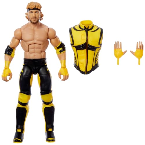 Mattel WWE Top Picks Elite Actionfigur- und Zubehörset, ca. 15 cm große Logan Paul Sammelfigur mit austauschbaren Händen, Ringausrüstung und 25 Bewegungspunkten, JCJ37 von Mattel