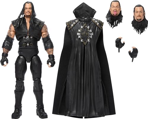 Mattel WWE Ultimate Edition Actionfigur & Zubehör Set, Undertaker 15,2 cm Sammlerstück mit 30 Gelenkpunkten, austauschbaren Teilen & Entrance Gear von Mattel