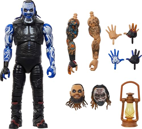 Mattel WWE Ultimate Edition Actionfigur & Zubehör, 15,2 cm großes Bray Wyatt Sammelset, austauschbare Köpfe und Hände, 30 Gelenkpunkte von Mattel