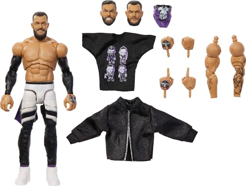 Mattel WWE Ultimate Edition Actionfigur & Zubehör, 15,2 cm Finn Balor Sammelset, austauschbare Köpfe & Hände, 30 Gelenkpunkte von Mattel