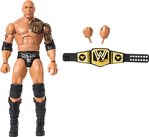 Mattel WWE the Rock Top Picks Elite Collection Actionfigur, Artikulation & lebensechte Details, austauschbares Zubehör, 15,2 cm von Mattel