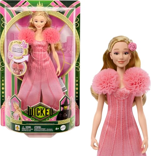 Mattel Wicked Singing Glinda Fashion Doll & Accessories, Posable with Movie-Inspired Look & Removable Outfit, Sings Popular von Mattel