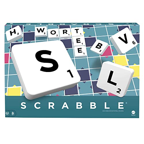 Mattel Games Scrabble Original Deutsche Version, Kreuzworträtsel-Brettspiel für Kinder und Erwachsene, Gesellschaftsspiel, Design kann variieren, für 2 -4 Spieler, ab 10 Jahren, Y9598 von Mattel Games