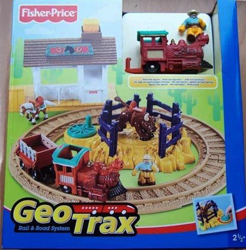 Mattel – l3136 – Fahrzeug – GeoTrax – Mini Schaltungen GeoTrax – Circuit Bahnhof Ranch von Mattel