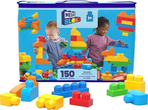 MEGA Bloks CNM43 - Bausteinebeutel, Deluxe 150 Teile, bunt, Spielzeug ab 1 Jahr von MEGA