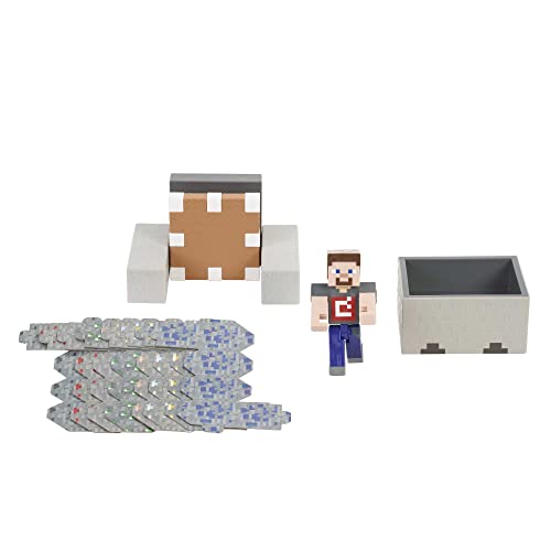 Mattel Minecraft GVL55 - Minecart Mayhem Spielset mit Steve-Figur und Zubehör, Spielzeug für Kinder ab 6 Jahren von Mattel